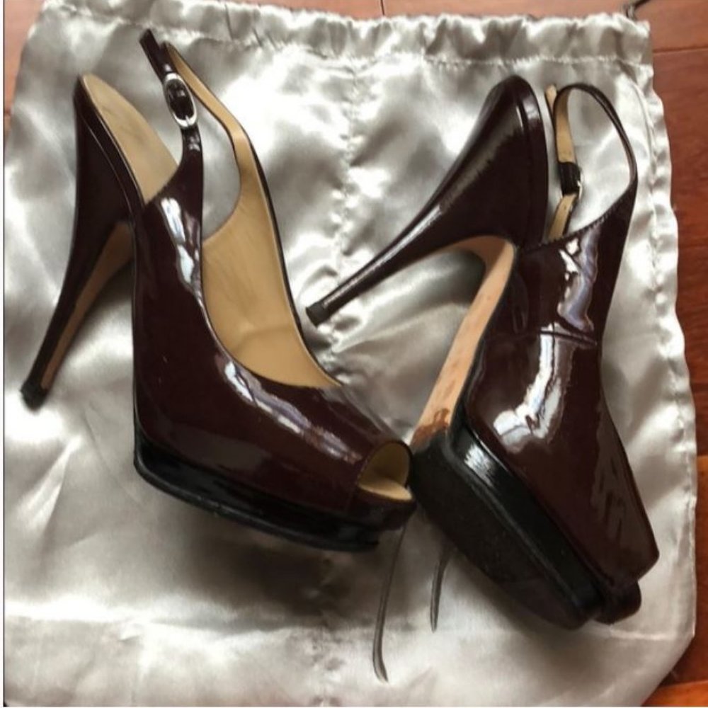 Giuseppe Zanotti patent leather slingback sandals
